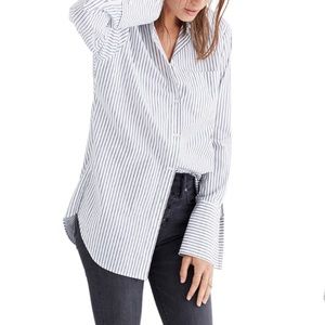 Madewell Bristol Stripe Oversized Button Down Top